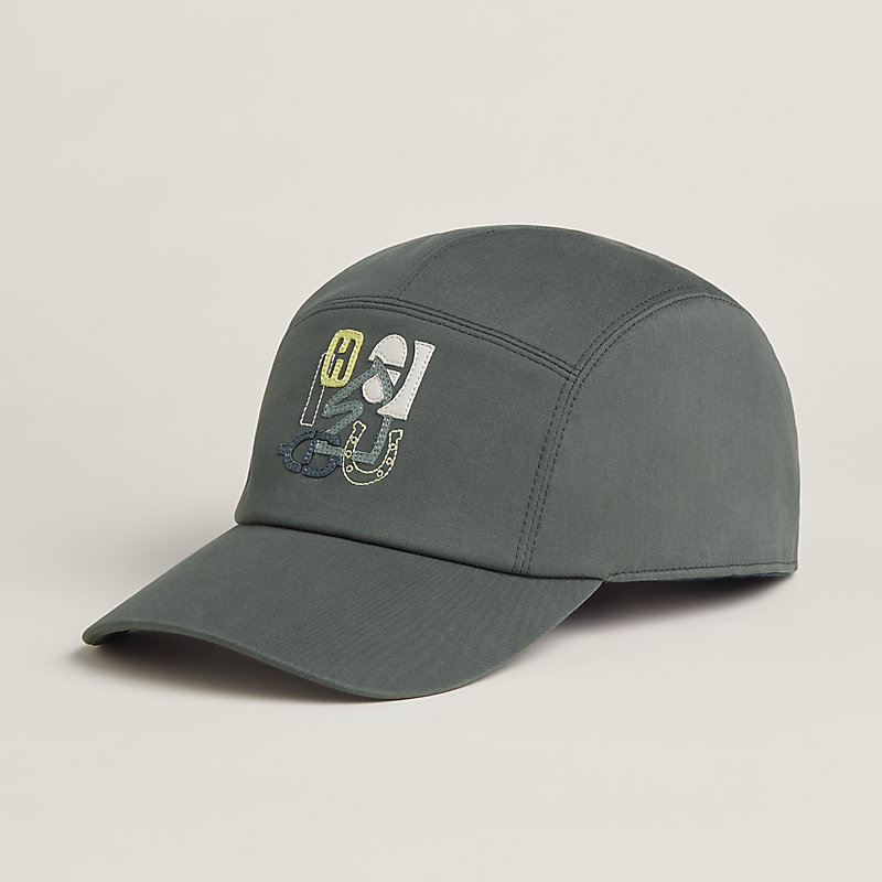 帽子 Hermes - hunting cap Hermes Hat Men's Miles Robot Cap Black with Leather Clou de